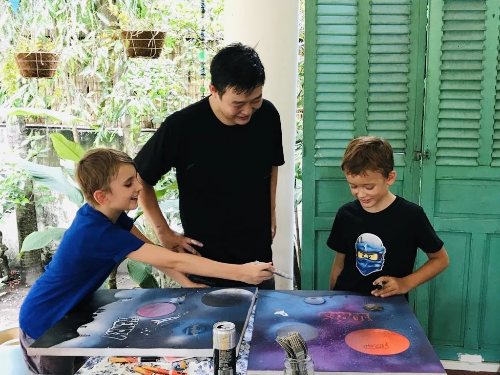Graffiti workshop participants